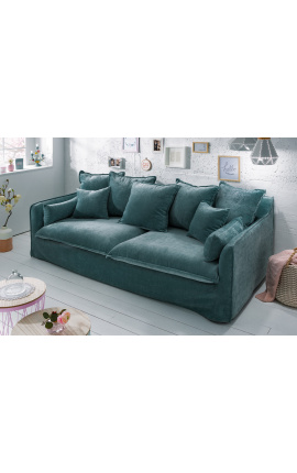 3-Sitzer-Sofa CELESTE aus grauem Leinen