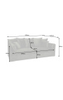 3 seater sofa CELESTE gray linen