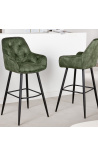2 baarin tuolia Tokion vihreä velvet design