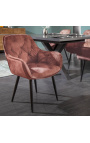 2 spisesteder "Tokyo" moderne brune velvet