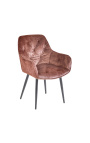 2 spisesteder "Tokyo" moderne brune velvet