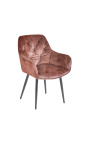 Zestaw dwóch krzeseł "Tokio" współczesny brązowy velvet