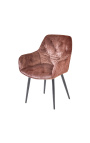 2 spisesteder "Tokyo" moderne brune velvet