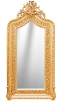 Grande espelho barroco dourado em estilo Luís XVI bicorne