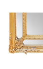 Oglindă baroc aurit foarte mare în stil Ludovic al XVI-lea evazată