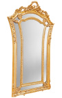 Very large gilt baroque mirror in Louis XVI style flared