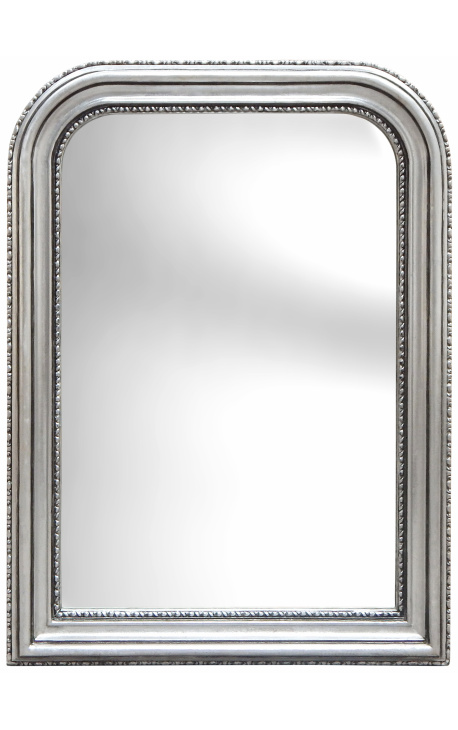 Miroir de style Louis Philippe argenté 