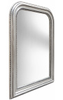 Espelho estilo Louis Philippe prateado 