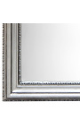 Espelho estilo Louis Philippe prateado 