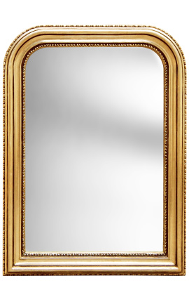 Espejo dorado estilo Louis Philippe con cristal biselado