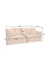 3-Sitzer-Sofa CELESTE aus senffarbenem Samt