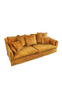 3 istuttava sohva CELESTE sinapinväristä samettia