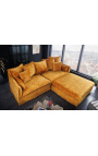 3-Sitzer-Sofa CELESTE aus senffarbenem Samt