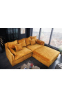 3-seters sofa CELESTE i sennepsfarge fløyel