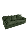 3 istuttava sohva CELESTE vihreää samettia