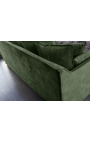 3 istuttava sohva CELESTE vihreää samettia