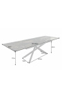 "Euphorisk" matbord i svart stål og stein ser keramisk topp 180-220-260