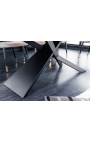 "Euphoric" spisebord i sort stål og sten ser keramisk top 180-220-260