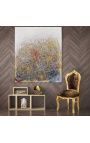 Scaun stil baroc rococo leopard si lemn auriu