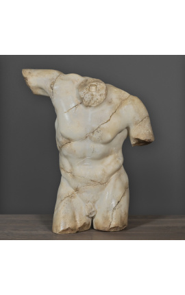 Stor skulptur "Gladiator" i fragmentversion med en sublim patina