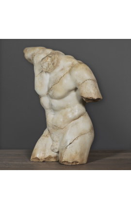 Stor skulptur &quot;Gladiator&quot; i fragmentversjon med en sublime patina