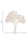 Dekoracija zidova u zlatnom metalu Ginkgo lišća 35 cm