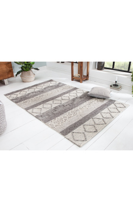 Très beau et grand tapis de couleur gris et beige 240 x 160