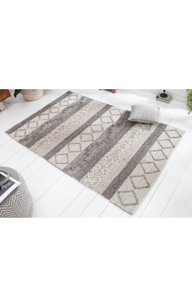 Très beau et grand tapis de couleur gris et beige 240 x 160