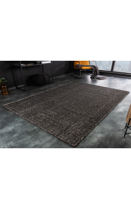 Muy bonita y grande alfombra de lana gris oscuro 230 x 160
