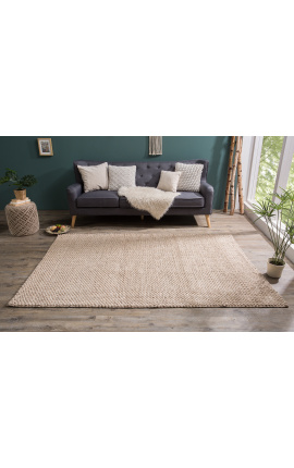 Veldig fint og stort beige teppe 240 x 160