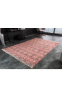 Velmi pěkný a velký červený bavlněný koberec se vzorem Native American 230 x 160