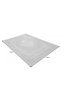 Très grand tapis gris oriental en coton 350 x 240