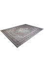 Много голям сив ориенталски памучен килим 350 x 240