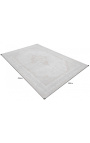 Très grand tapis beige oriental en coton 350 x 240