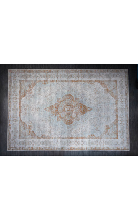 Bardzo duży beżowy orientalny dywan bawełniany 350 x 240