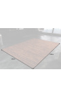 Velký kožený a konopný koberec v hnědé barvě kůže 230 x 160
