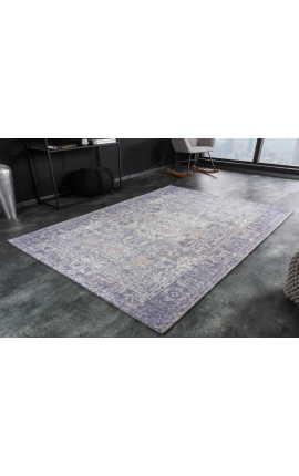 Gran alfombra oriental azul antigua 230 x 160
