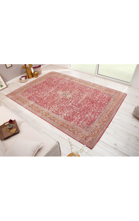 Très grand tapis rouge antique oriental 350 x 240