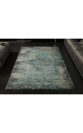 Velký zeleno-modrý starožitný orientální koberec 240 x 160