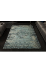 Grand tapis vert-bleu antique oriental 240 x 160