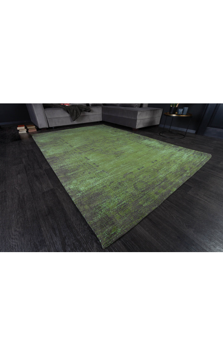 Suuri vihreä antiikki itämainen matto 240 x 160