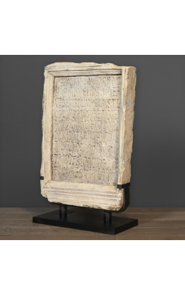 Large Roman stele in sculpted sandstone