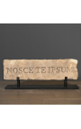 Grande estela romana "Nosce Te Ipsumen" em arenito esculpido