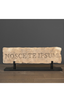 Gran estela romana "Nosce Te Ipsumen" en pedra sorrenca esculpida