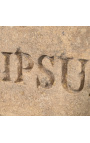 Grande estela romana "Nosce Te Ipsumen" em arenito esculpido
