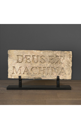 Grande stele romana "Deus Ex Machina" in arenaria scolpita