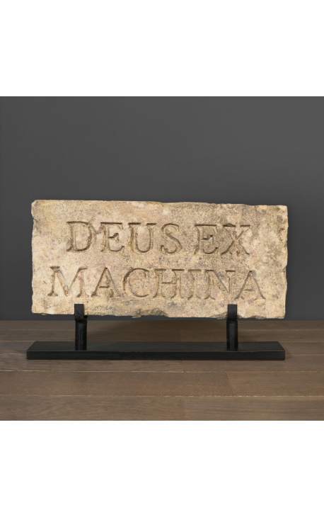 Großes römisches Stele "Deus Ex Machina" in geschnitztem sandstein