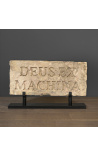 Large Roman stele Deus Ex Machina in carved sandstone