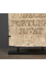 Large Roman stele "Audaces Fortuna Juvat" in sculpted sandstone