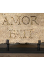 Grande stèle Romaine "Amor Fati" en pierre de sable sculpté